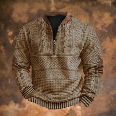 Anton™ | Strikket sweater med lynlåsdetalje