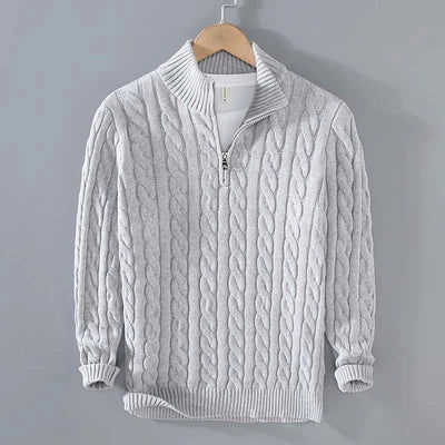 Marco™ | Sweater med halv lynlås