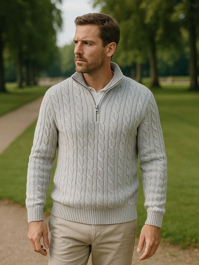 Marco™ | Sweater med halv lynlås